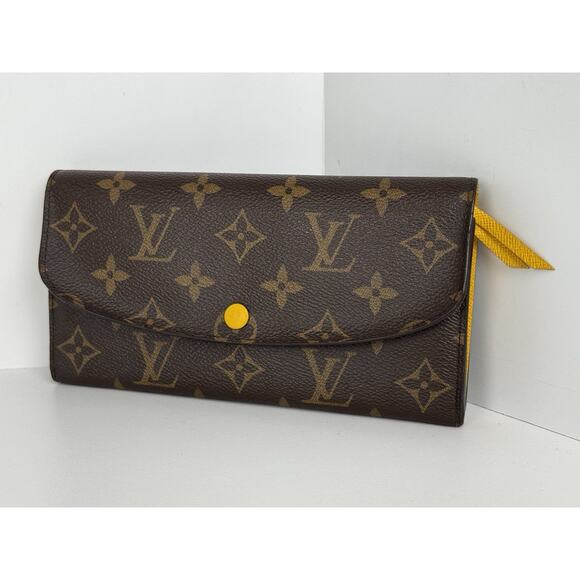 Louis Vuitton Handbags - Louis Vuitton Monogram Emilie Wallet – Mimosa with Gold Hardware C-1
